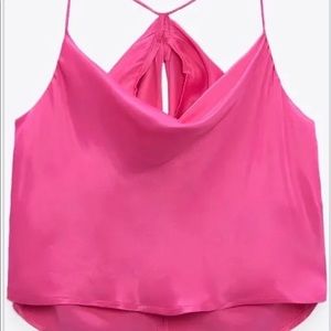 ZARA PINK SATIN CAMISOLE